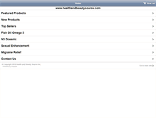 Tablet Screenshot of healthandbeautysource.com